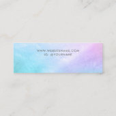 Pastel Mother of Pearl Chic Muschel Display Mini Visitenkarte (Rückseite)