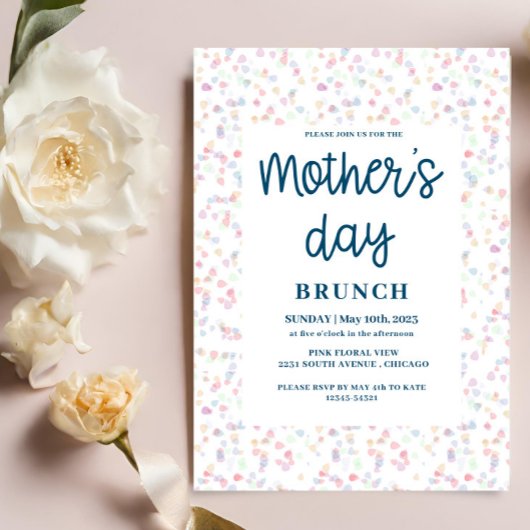 Pastel Mother's day Brunch Einladung