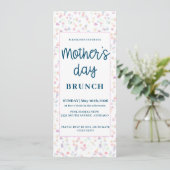 Pastel Mother's day Brunch Einladung (Stehend Vorderseite)
