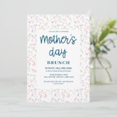 Pastel Mother's day Brunch Einladung (Stehend Vorderseite)