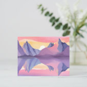Pastel Mountains | Watercolor Sky Postkarte (Stehend Vorderseite)