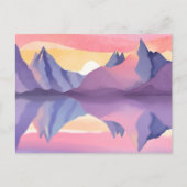 Pastel Mountains | Watercolor Sky Postkarte (Vorderseite)