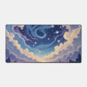 Pastel Mouse Pad, Blue Desk Mat, Kawaii Mouse Pad, Schreibtischunterlage (Vorderseite)