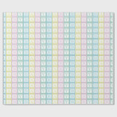 Pastel Multicolor Baby Blocks Wrapping Paper Geschenkpapier (Flach)