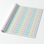 Pastel Multicolor Baby Blocks Wrapping Paper Geschenkpapier (Ungerollt)