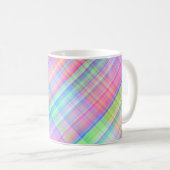 Pastel Multicolor Karierte Tasse (VorderseiteRechts)