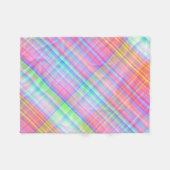 Pastel Multicolor Kariertes Gewebe Fleecedecke (Vorderseite (Horizontal))