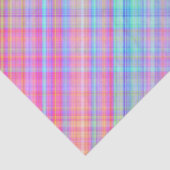 Pastel Multicolor Kariertes Gewebe Seidenpapier (Detail)