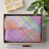 Pastel Multicolor Kariertes Gewebe Seidenpapier (Geschenk)