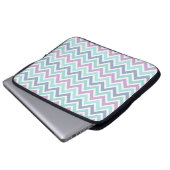 Pastel Multicolor Zickzack Muster 2 Laptopschutzhülle (Vorne Knopf)