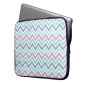Pastel Multicolor Zickzack Muster 2 Laptopschutzhülle (Vorderseite Links)