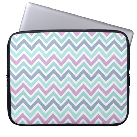 Pastel Multicolor Zickzack Muster 2 Laptopschutzhülle (Vorderseite)
