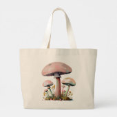 Pastel Mushroom Art Jumbo Stoffbeutel (Rückseite)