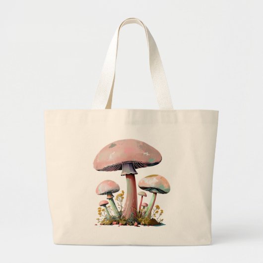 Pastel Mushroom Art Jumbo Stoffbeutel (Vorne)