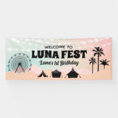 Pastel Music Festival Geburtstag Banner (Horizontal)