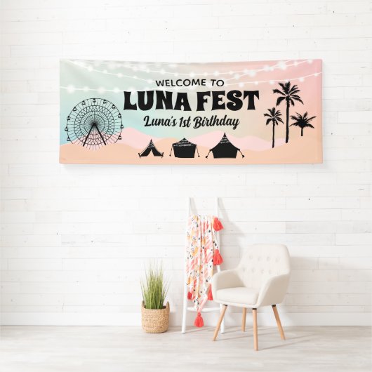 Pastel Music Festival Geburtstag Banner (Insitu)