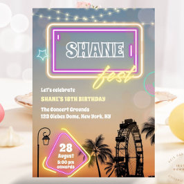 Pastel Music Festival Konzert Boho Geburtstag Einladung