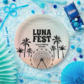 Pastel Music Festival Paper Plate Pappteller (Party)