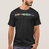 Pastel Music Waves Pride Subtle LGBT Rainbow Gay R T-Shirt (Vorderseite)