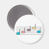 Pastel Musiknote Magnet (Vorderseite/Rückseite)