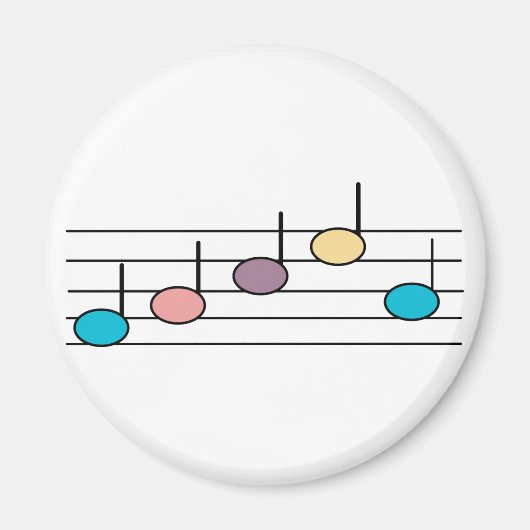 Pastel Musiknote Magnet (Vorne)