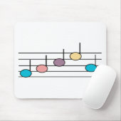 Pastel Musiknote Mousepad (Mit Mouse)