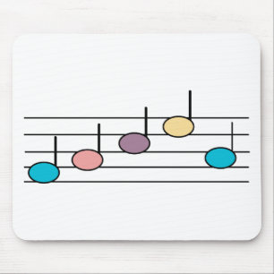 Pastel Musiknote Mousepad