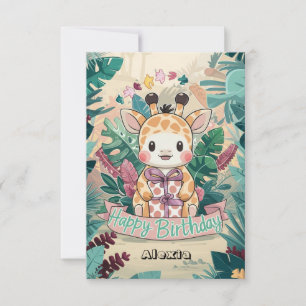 Pastel Mystical Giraffe Geburtstag Karte