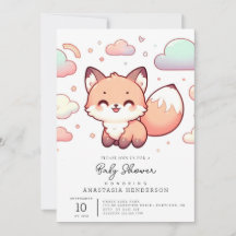 Pastel Mythical Fox Babydusche