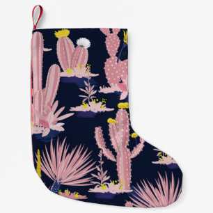 Pastel Nahtlose Muster Vintager Sommerkaktus auf d Kleiner Weihnachtsstrumpf