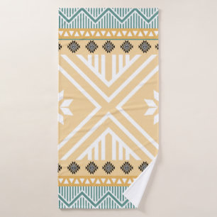 Pastel Native Fabric Seamless Pattern, Thai Nativ Badehandtuch