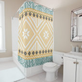 Pastel Native Fabric Seamless Pattern, Thai Nativ Duschvorhang (Beispiel)