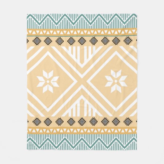 Pastel Native Fabric Seamless Pattern, Thai Nativ Fleecedecke (Vorderseite)