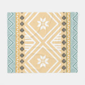 Pastel Native Fabric Seamless Pattern, Thai Nativ Fleecedecke (Vorderseite (Horizontal))