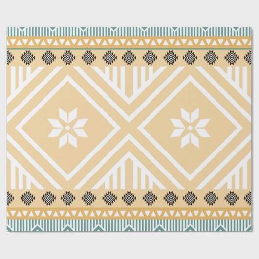 Pastel Native Fabric Seamless Pattern, Thai Nativ Geschenkpapier (Flach)