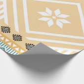 Pastel Native Fabric Seamless Pattern, Thai Nativ Geschenkpapier (Ecke)