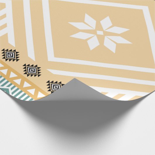 Pastel Native Fabric Seamless Pattern, Thai Nativ Geschenkpapier (Ecke)