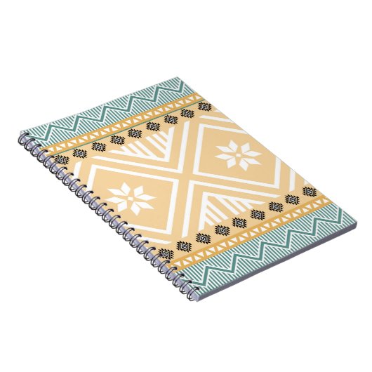 Pastel Native Fabric Seamless Pattern, Thai Nativ Notizblock (Rechte Seite)