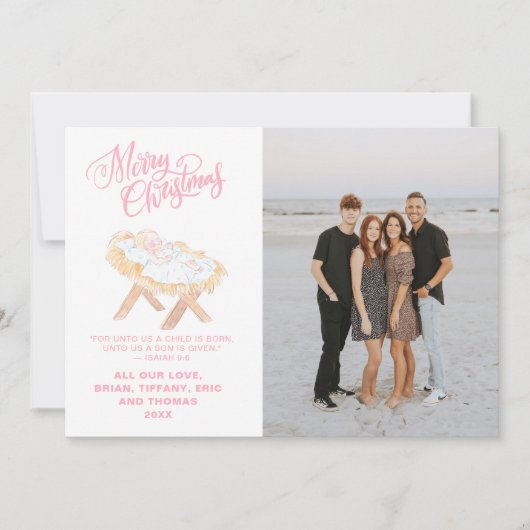 Pastel Nativity | Baby Jesus in a Manger (Vorderseite)