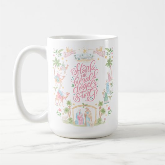 Pastel Nativity | Glory to the Newborn King Kaffeetasse (Links)