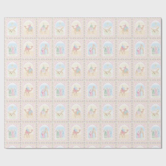 Pastel Nativity Scenes Geschenkpapier (Flach)