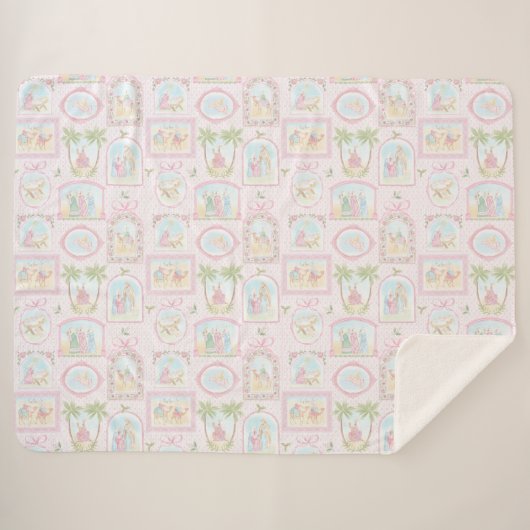 Pastel Nativity Scenes Sherpadecke (Vorderseite (Horizontal))