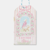 Pastel Nativity | Scenes Striped Geschenkanhänger (Vorderseite)