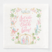 Pastel Nativity | Unto Us a Child is Born Serviette (Vorderseite)