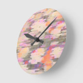 Pastel Nature Haze Runde Wanduhr (Winkel)