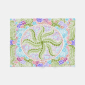 Pastel Nature Mandala Art Fleecedecke (Vorderseite (Horizontal))