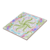 Pastel Nature Mandala Art Fliese (Seite)