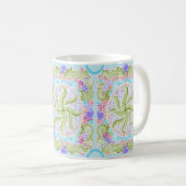 Pastel Nature Mandala Art Kaffeetasse (VorderseiteRechts)