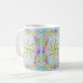 Pastel Nature Mandala Art Kaffeetasse (Vorderseite Links)