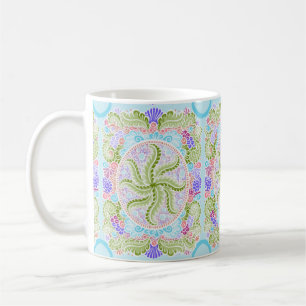Pastel Nature Mandala Art Kaffeetasse